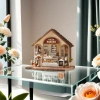 European-style DIY wooden model house set, creative birthday gift, exquisite house decoration, the joy of assembling by yourself Application Scenario